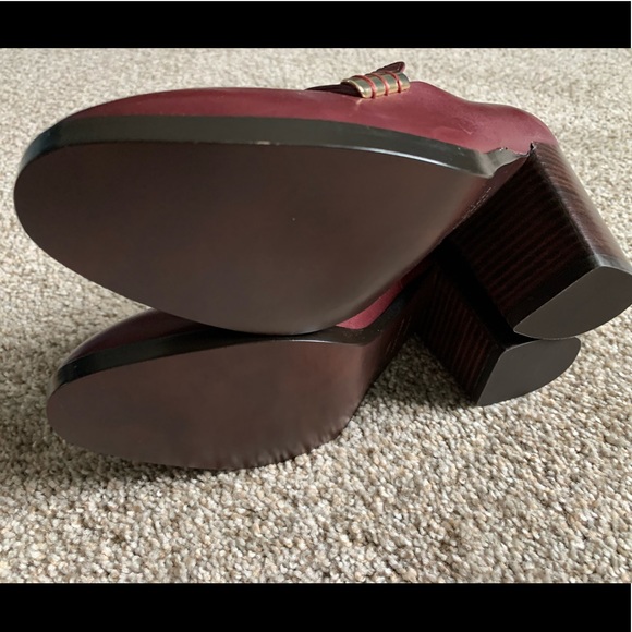 Cole Haan Burgundy Loafer Pumps - Picture 5 of 6